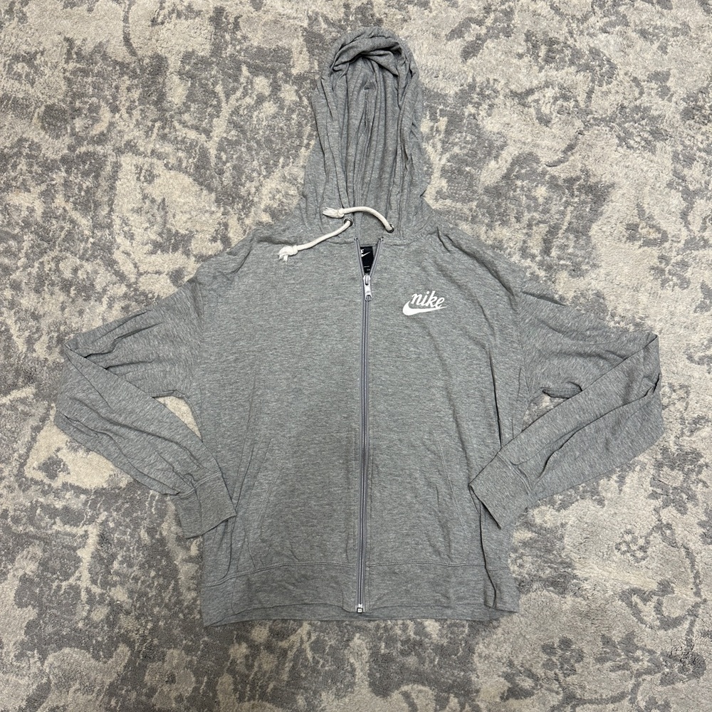Nike Women's Gray Zip-Up Hoodie
